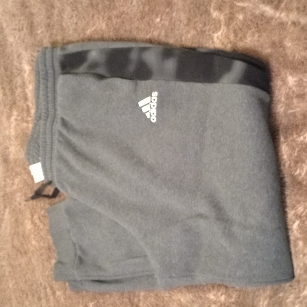 Adidas Charcoal Joggers with Black Accent